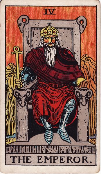 Tarotkarte Der Herrscher aus dem Rider-Waite-Tarot