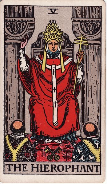 Tarotkarte Der Hierophant aus dem Rider-Waite-Tarot