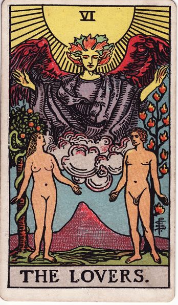Tarotkarte Die Liebenden aus dem Rider-Waite-Tarot