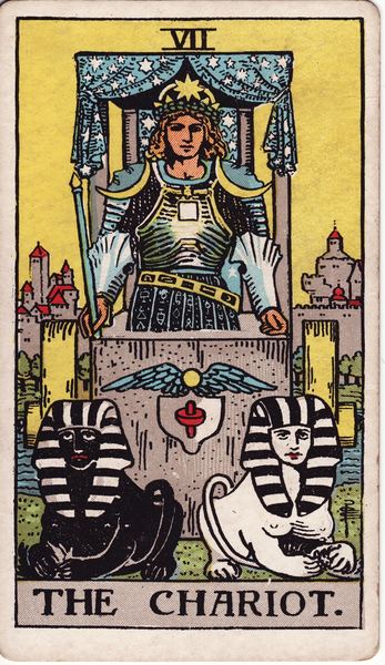 Tarotkarte Der Wagen aus dem Rider-Waite-Tarot
