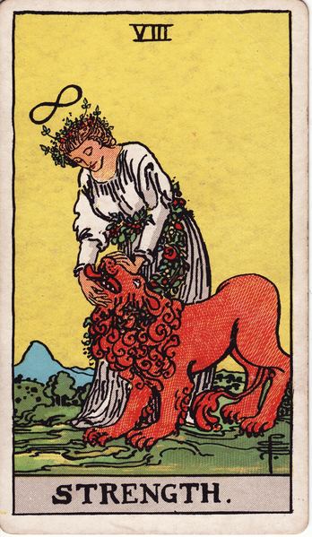 Tarotkarte Die Kraft aus dem Rider-Waite-Tarot
