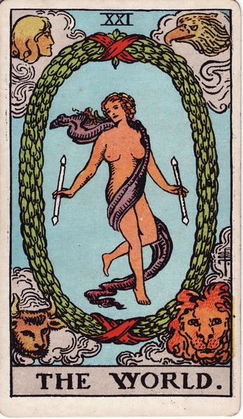 Tarotkarte Die Welt aus dem Rider-Waite-Tarot