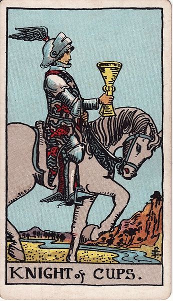Tarotkarte Ritter der Kelche aus dem Rider-Waite-Tarot