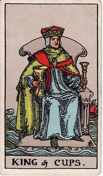 Tarotkarte König der Kelche aus dem Rider-Waite-Tarot