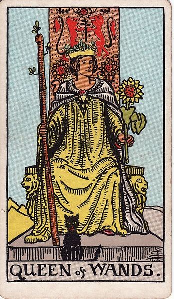 Tarotkarte Königin der Stäbe aus dem Rider-Waite-Tarot