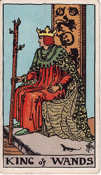 Tarotkarte König der Stäbe aus dem Rider-Waite-Tarot